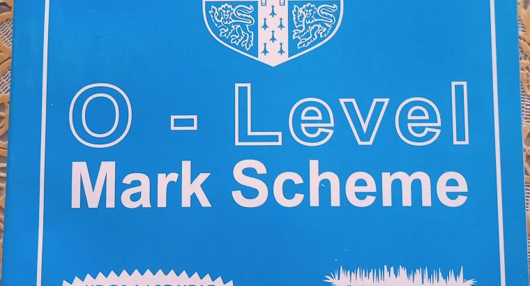 O-Level Mark Scheme
